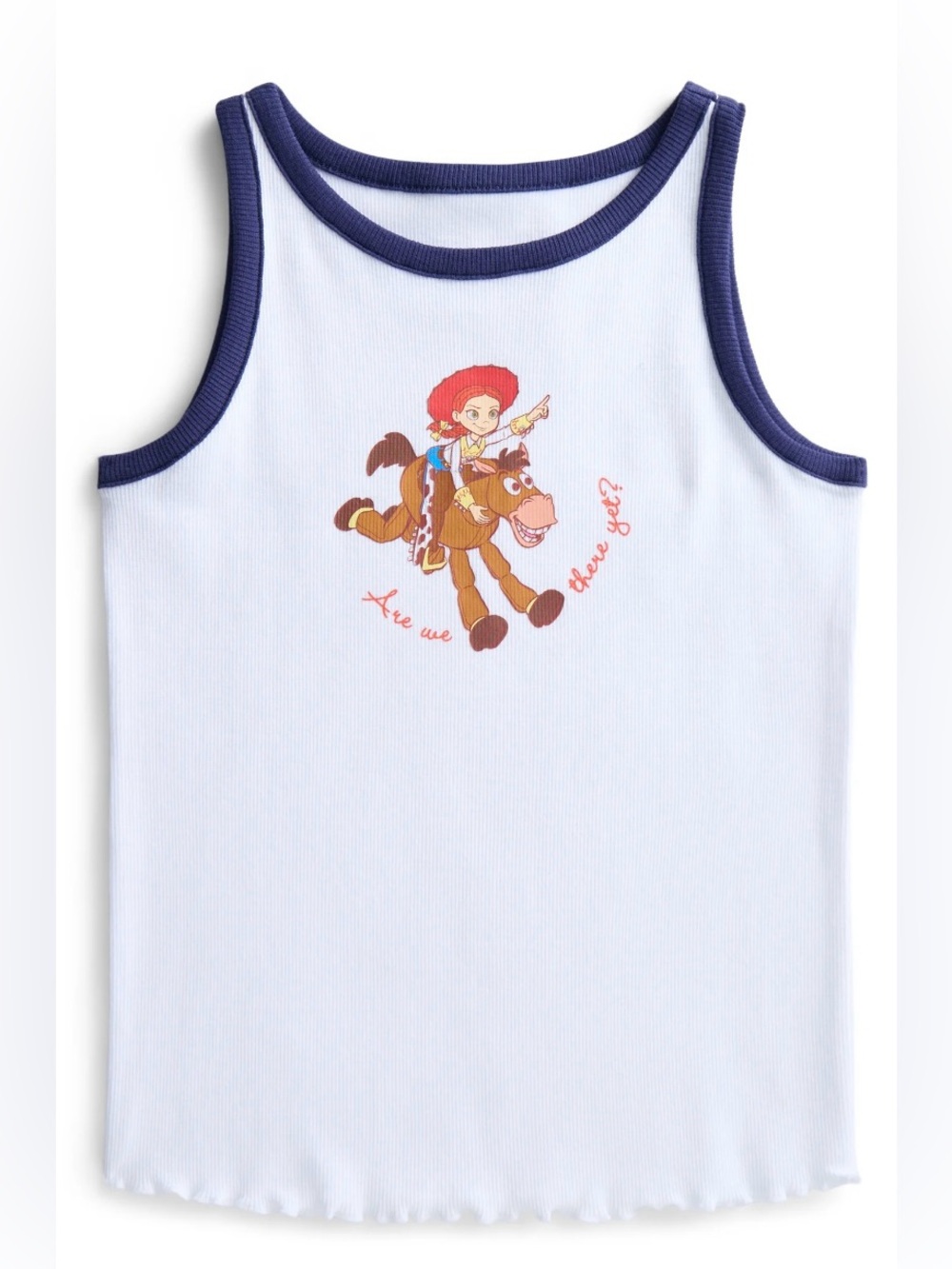 Disney Pixar Toy Story Jessie Bullseye Girls XL 14-16 Ringer Tank Top NWT